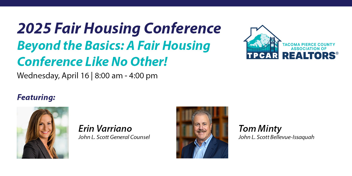 TPCAR Fair Housing Conference to feature John L. Scott members - John L ...